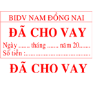 Khắc dấu Đã cho vay